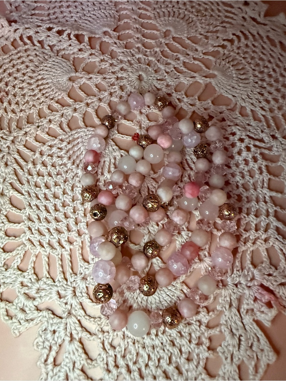 Artisan Handmade Jade & Rose Quartz Bracelet | 3 Sizes